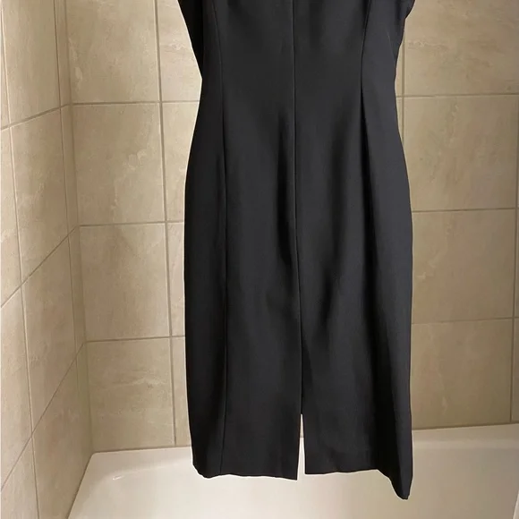 Vintage Adrianna Papell Evening black cocktail dress with bodice slits, size 10 - Picture 10 of 11